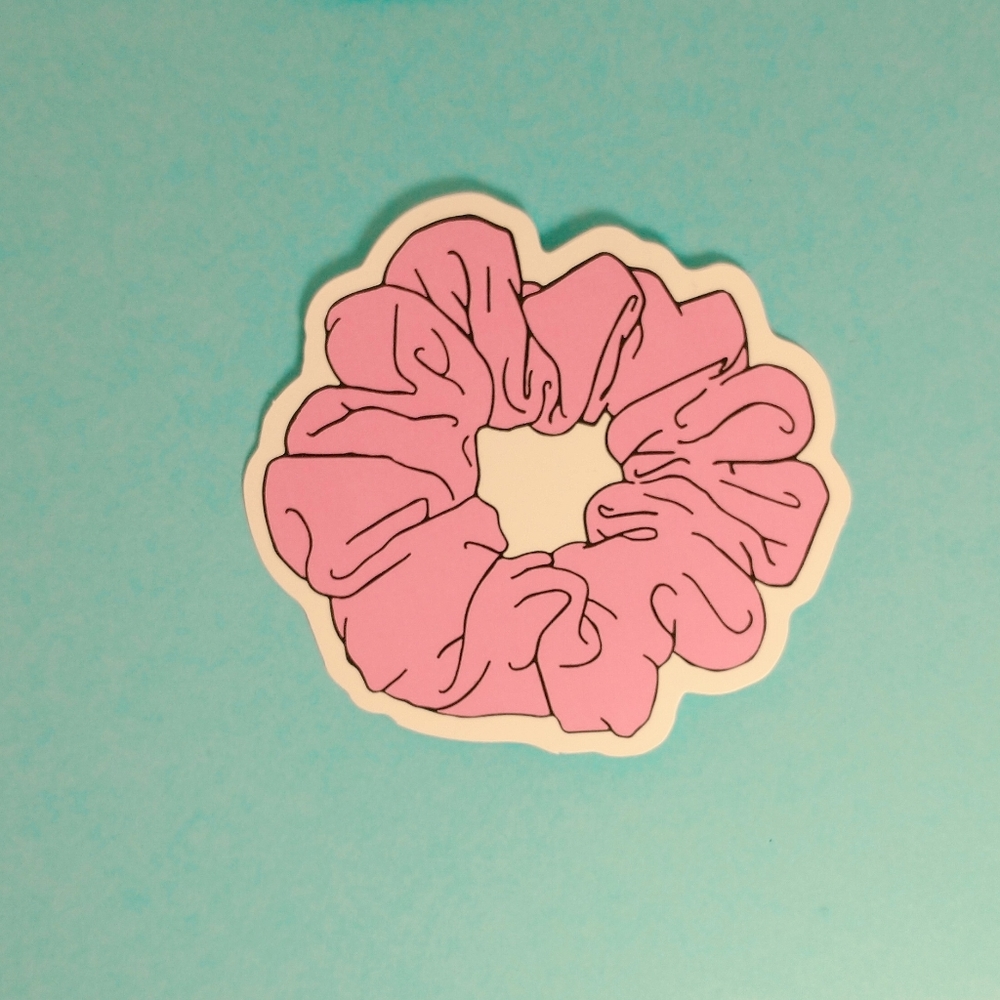 10/$10 Pink Scrunchie Matte VSCO Die Cut Sticker